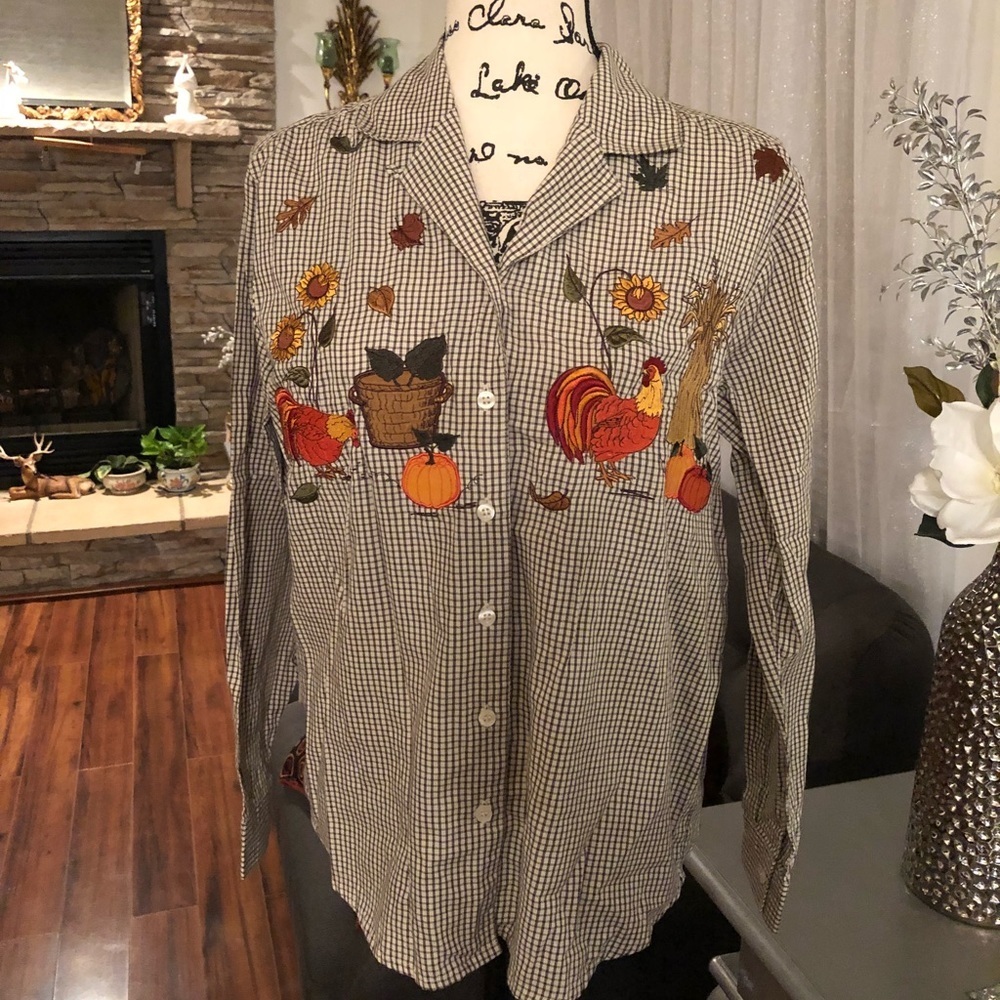 Karen scott button dawn shirt